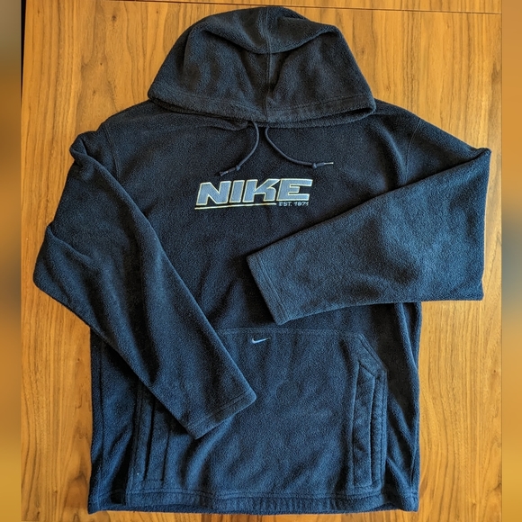 Nike Other - Vintage silver tag Nike fleece hoodie size S dark Blue.
